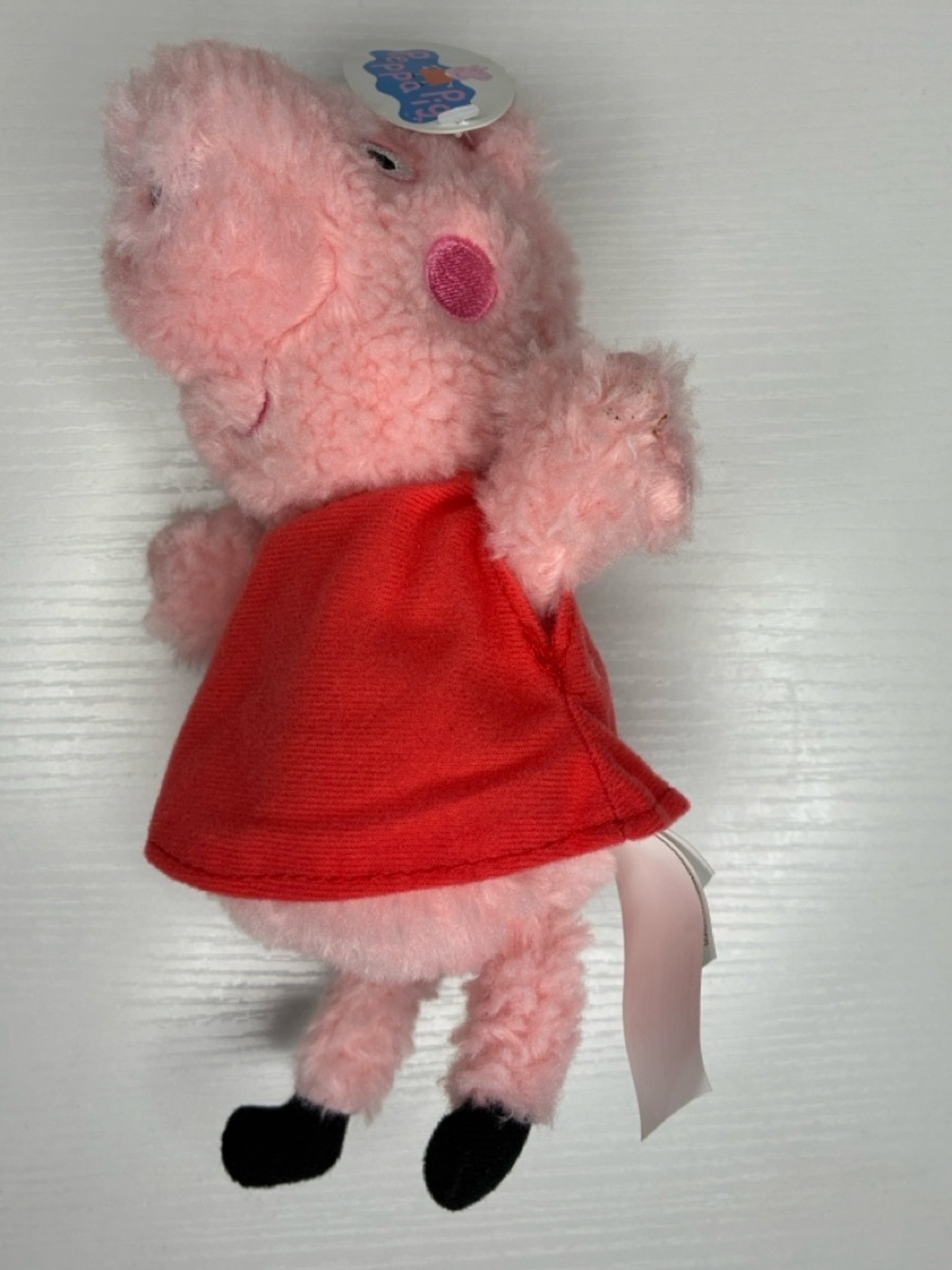 Peppa Pig Plush by Peppa Pig - Pink with Red Shirt and Black Feet